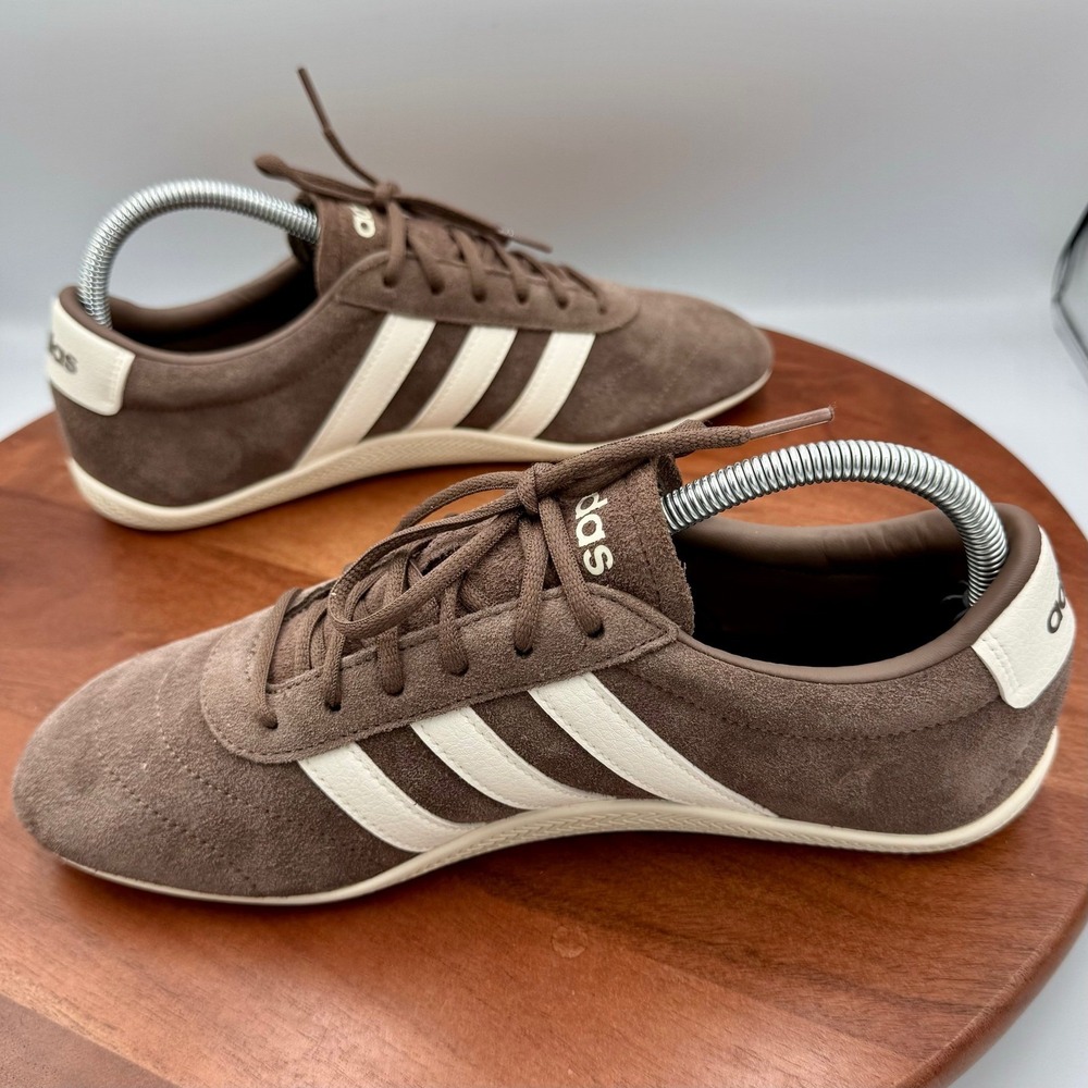 Adidas Grand Court Lo Sneakers Women 9 Brown Earth Strata Off White JQ7226 Retro - Picture 8 of 12